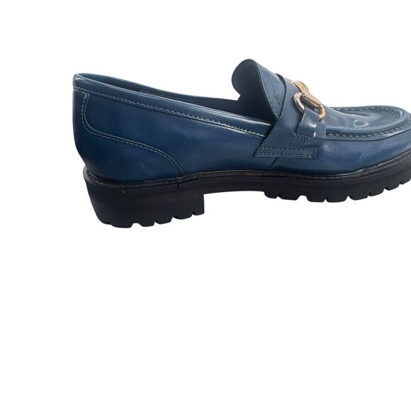 Steve Madden Women's  Blue Patent Horsebit Mistor Loafer Sz 8 - Picture 11 of 16